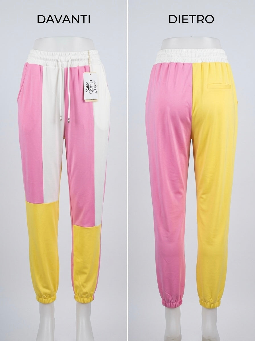Pantaloni Jogger Multicolor "Color Block" – Comfort & Style