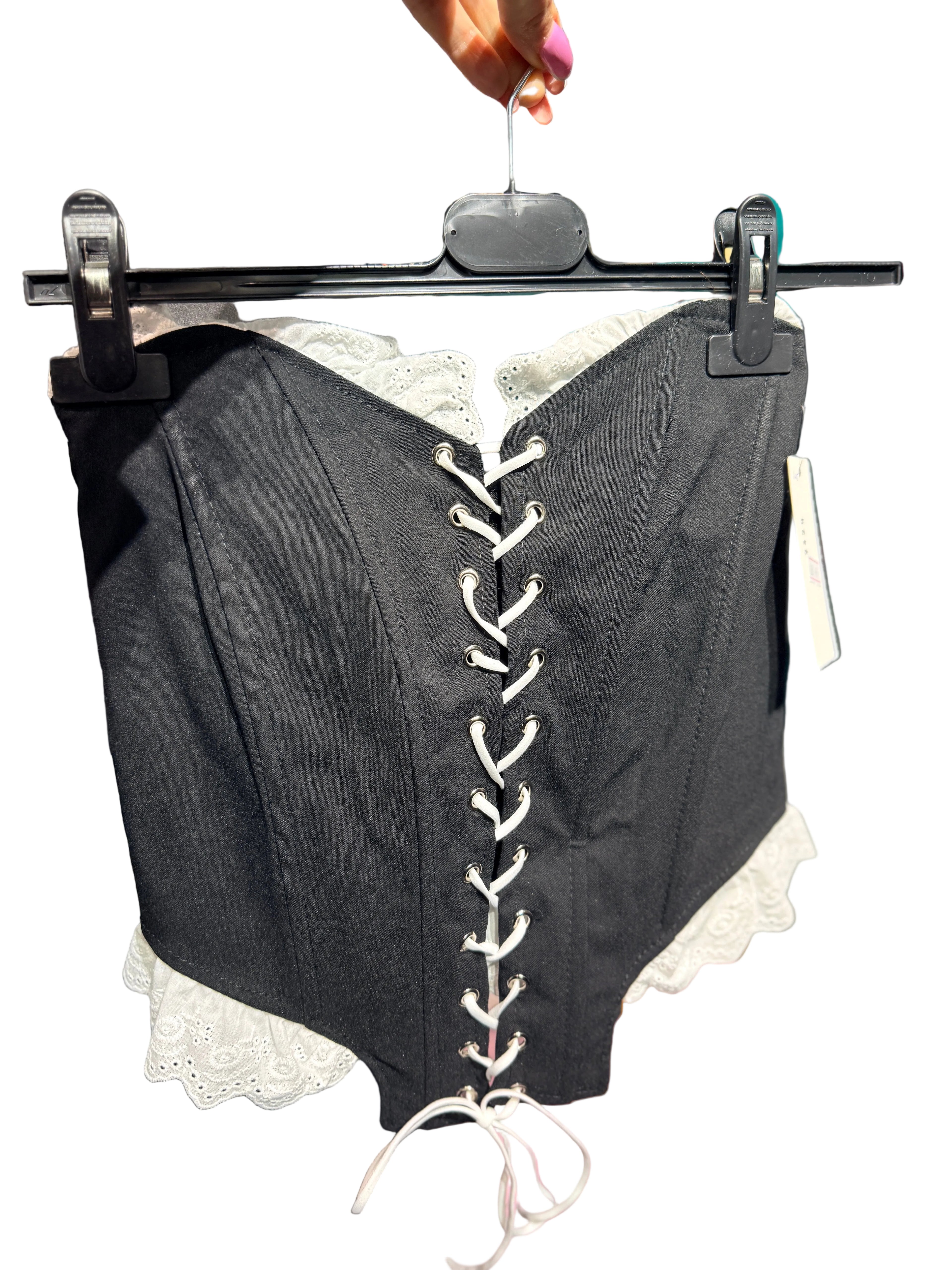 Corsetto Bustier con Finiture in Pizzo