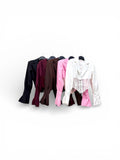 Blazer Crop con Inserto Corsetto e Gancetti