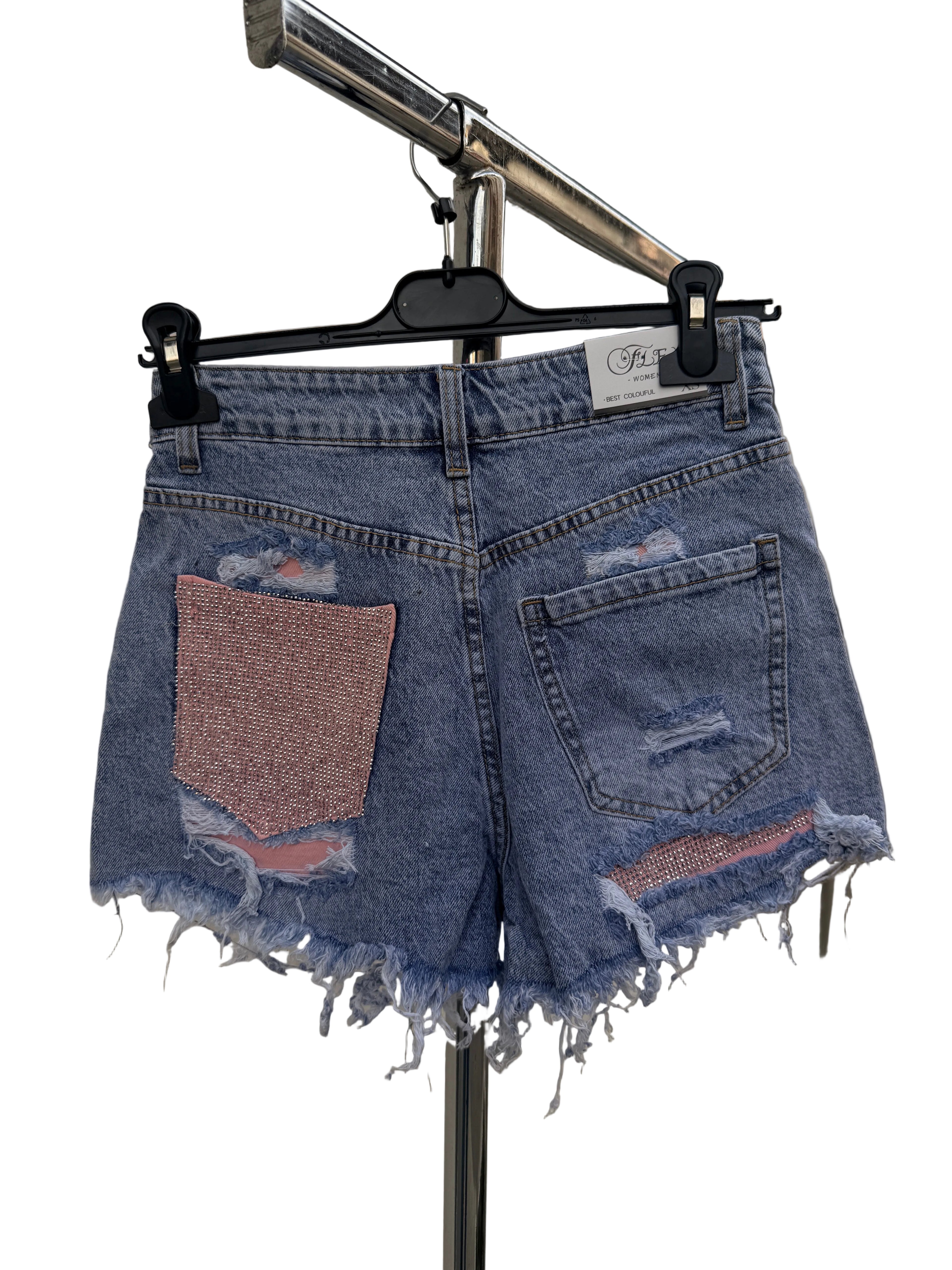 Shorts in Denim Luxury Edition – Dettagli in Strass