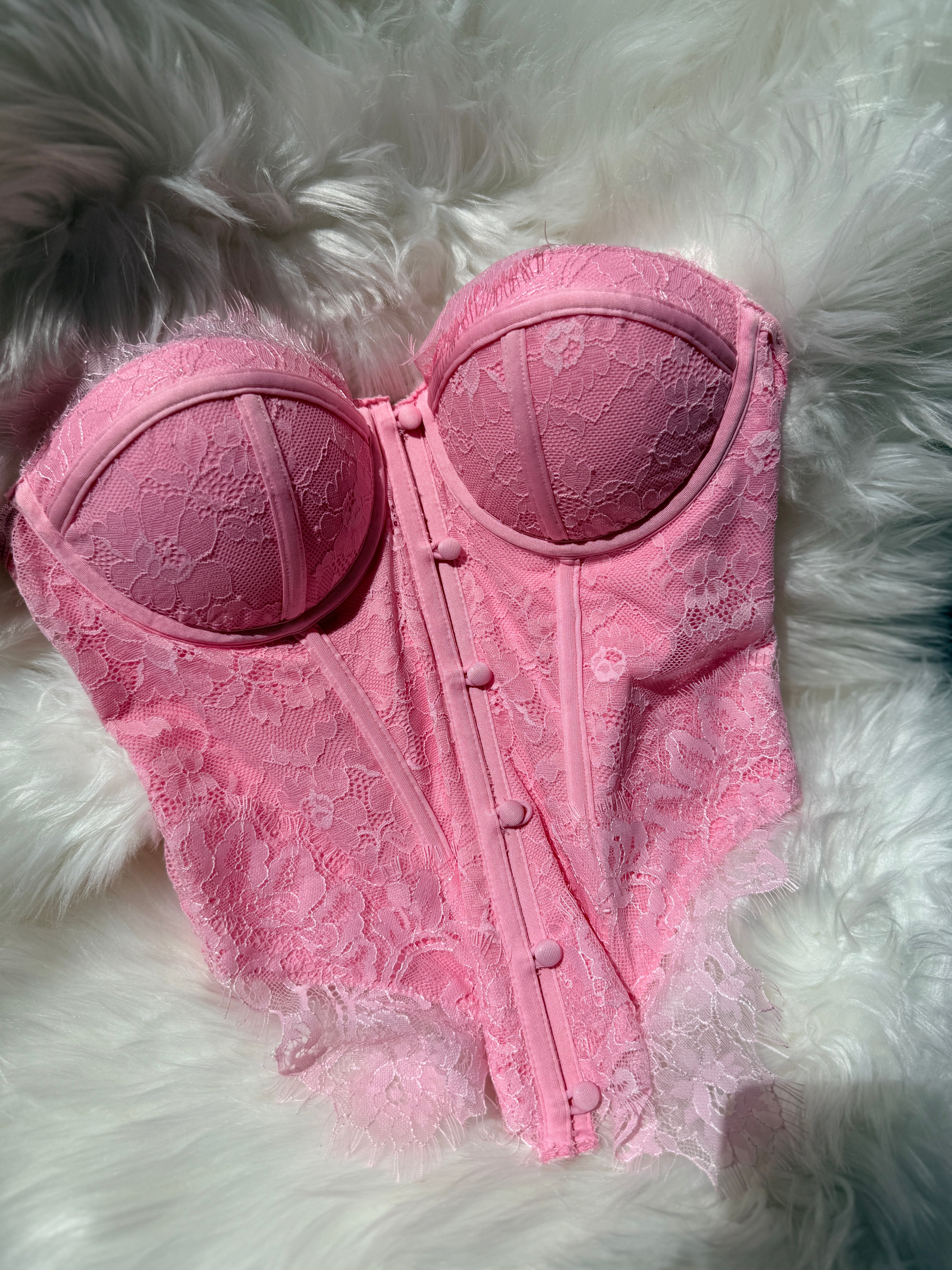 Corsetto Bralette in Pizzo Floreale – Eleganza Senza Tempo