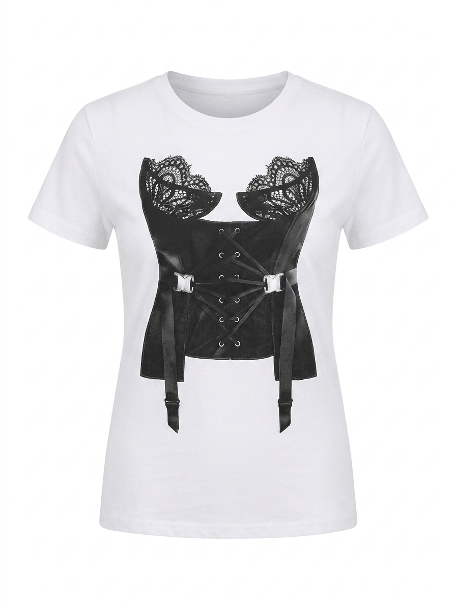 T-Shirt "Lace Illusion" – Un tocco di stile audace