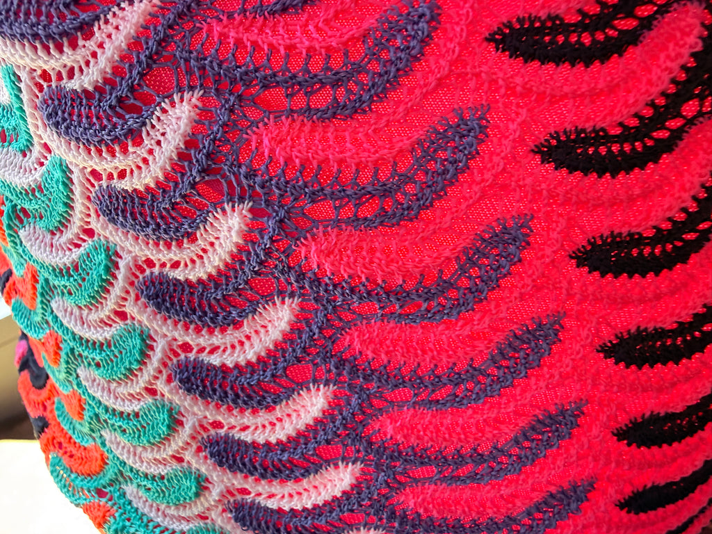 Completo Due Pezzi in Maglia Fantasia Multicolore