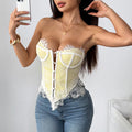 Corsetto Bralette in Pizzo Floreale – Eleganza Senza Tempo