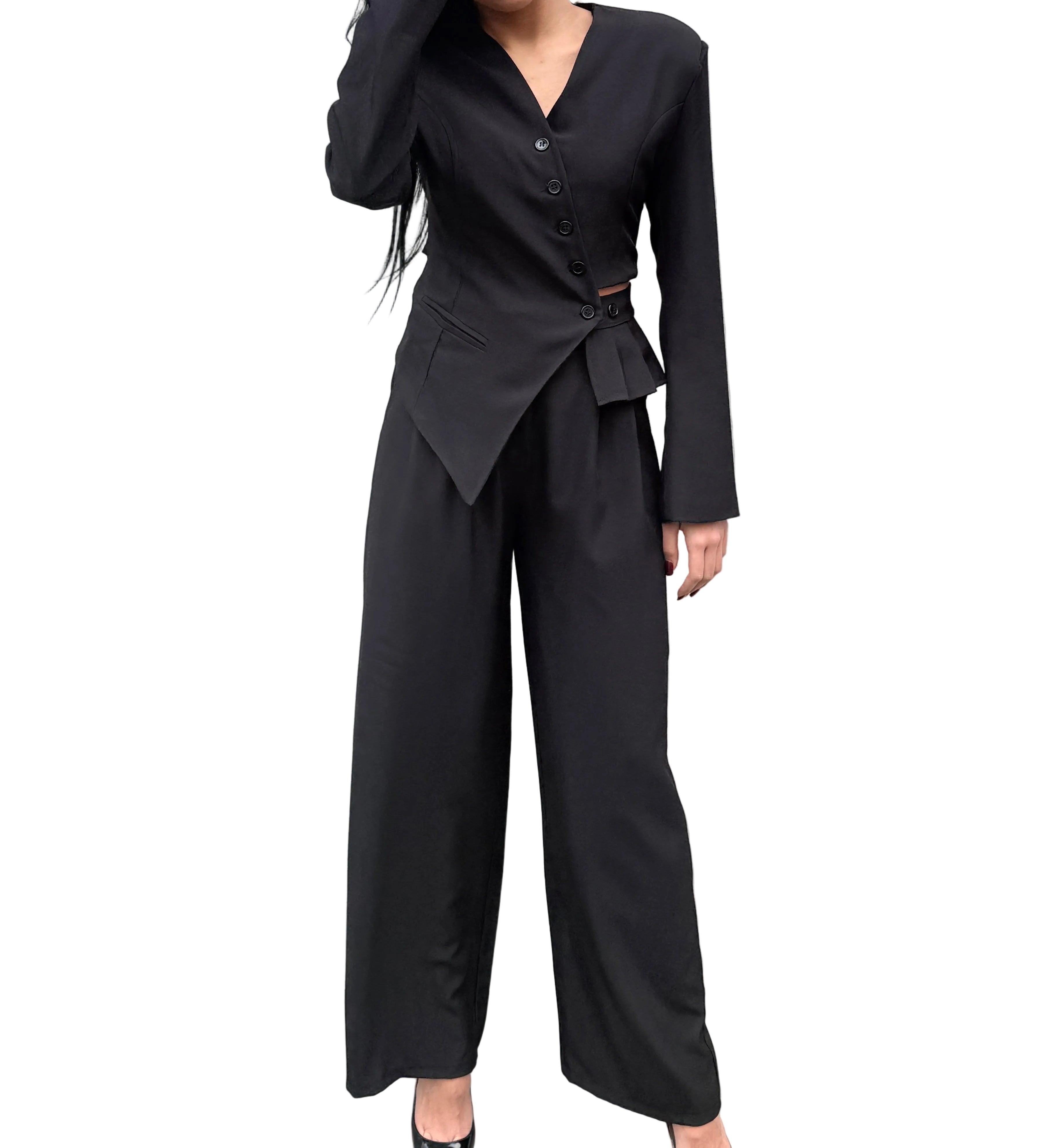 Tailleur Avant-Garde Asimmetrico – Black Editorial Set