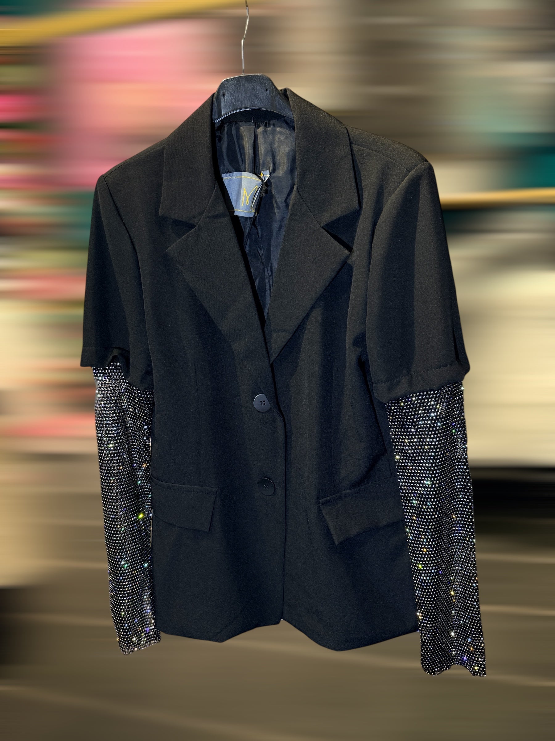 Blazer "Glow Reveal" – Eleganza Sartoriale con Dettaglio Crystal