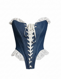 Corsetto Bustier con Finiture in Pizzo