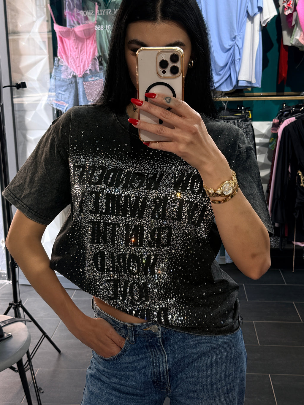 T-Shirt "How Wonderful Life Is" – Edizione Strass