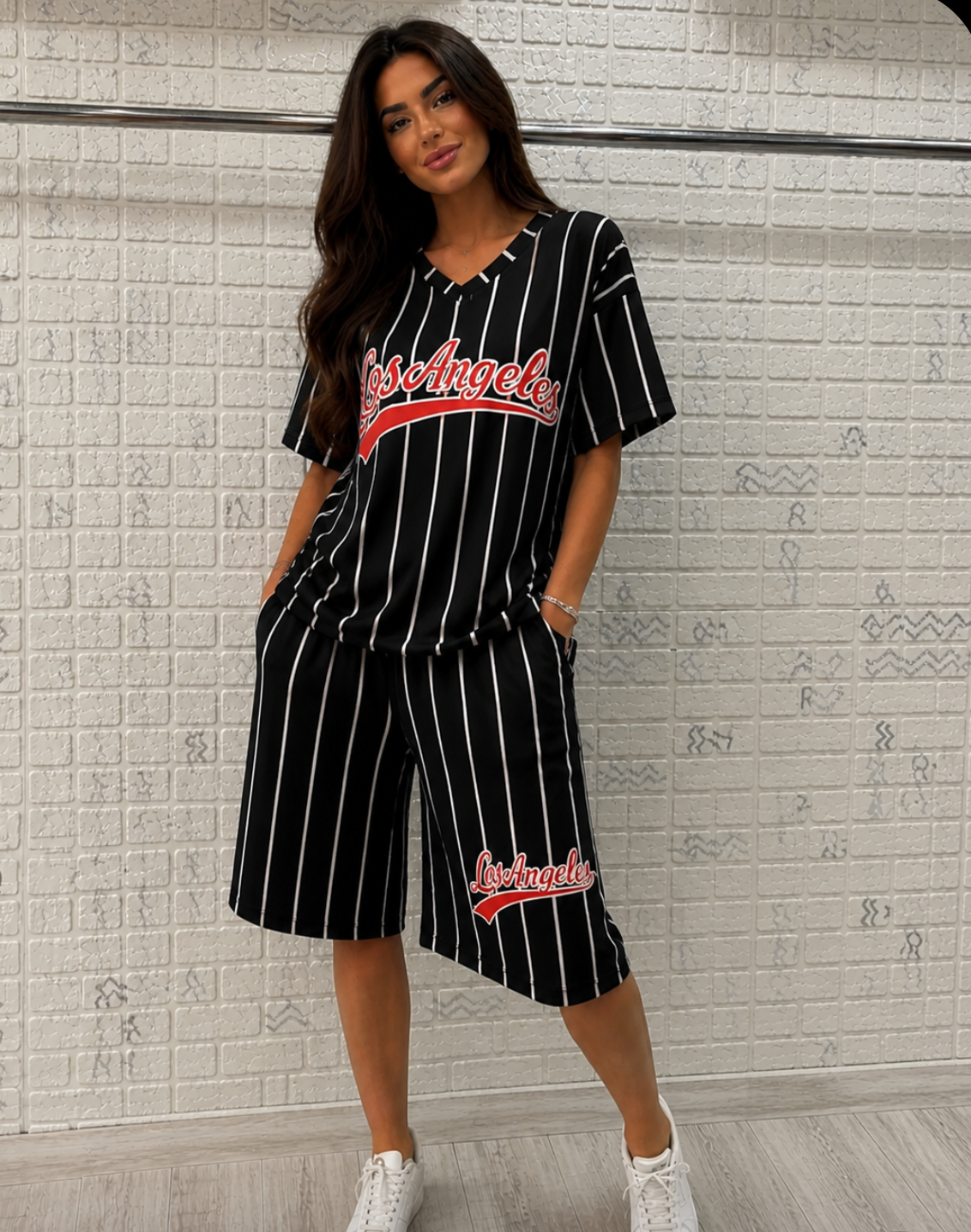 Set Coordinato "Los Angeles" – Oversize & Sporty Chic