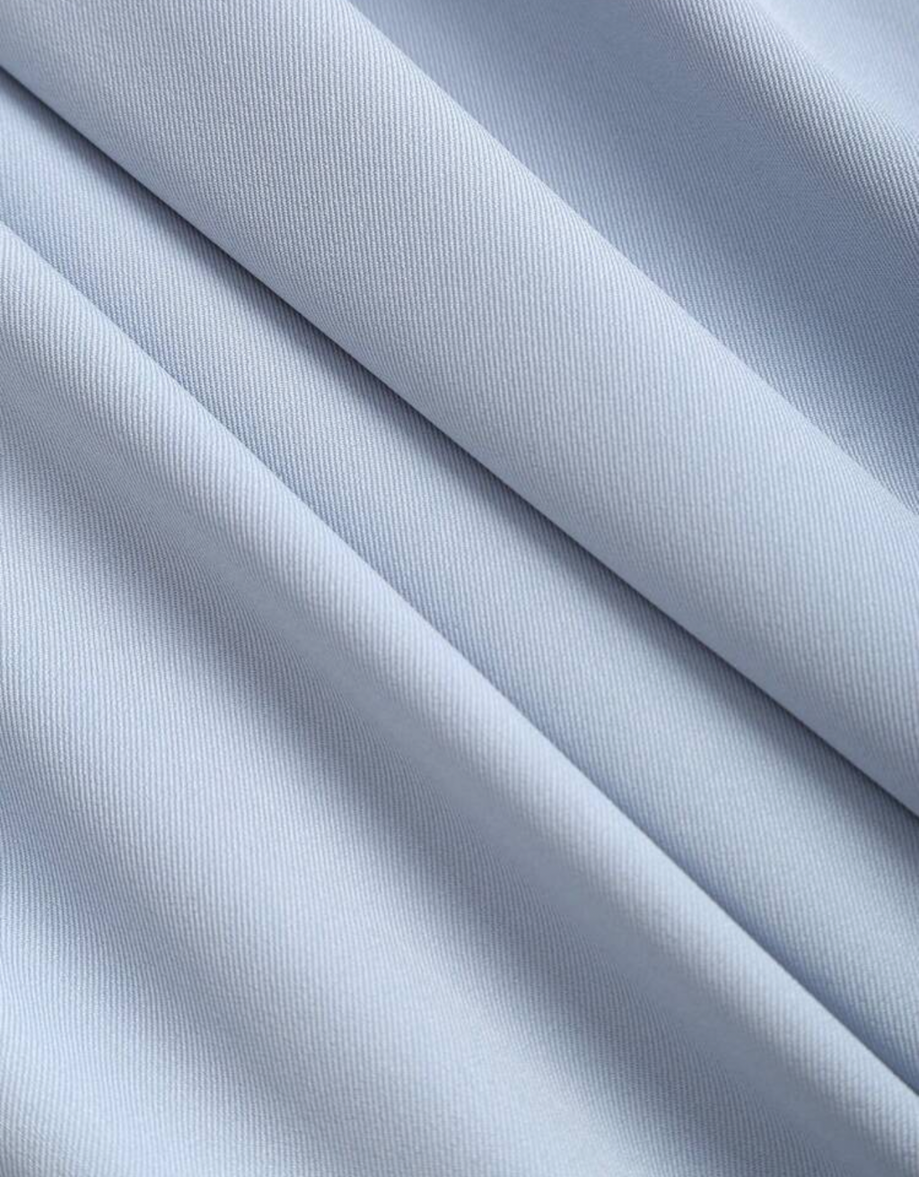 Pantaloni Wide-Leg con Incrocio Frontale – Celeste Polvere/bianco