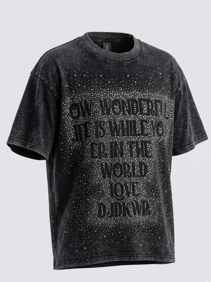 T-Shirt "How Wonderful Life Is" – Edizione Strass