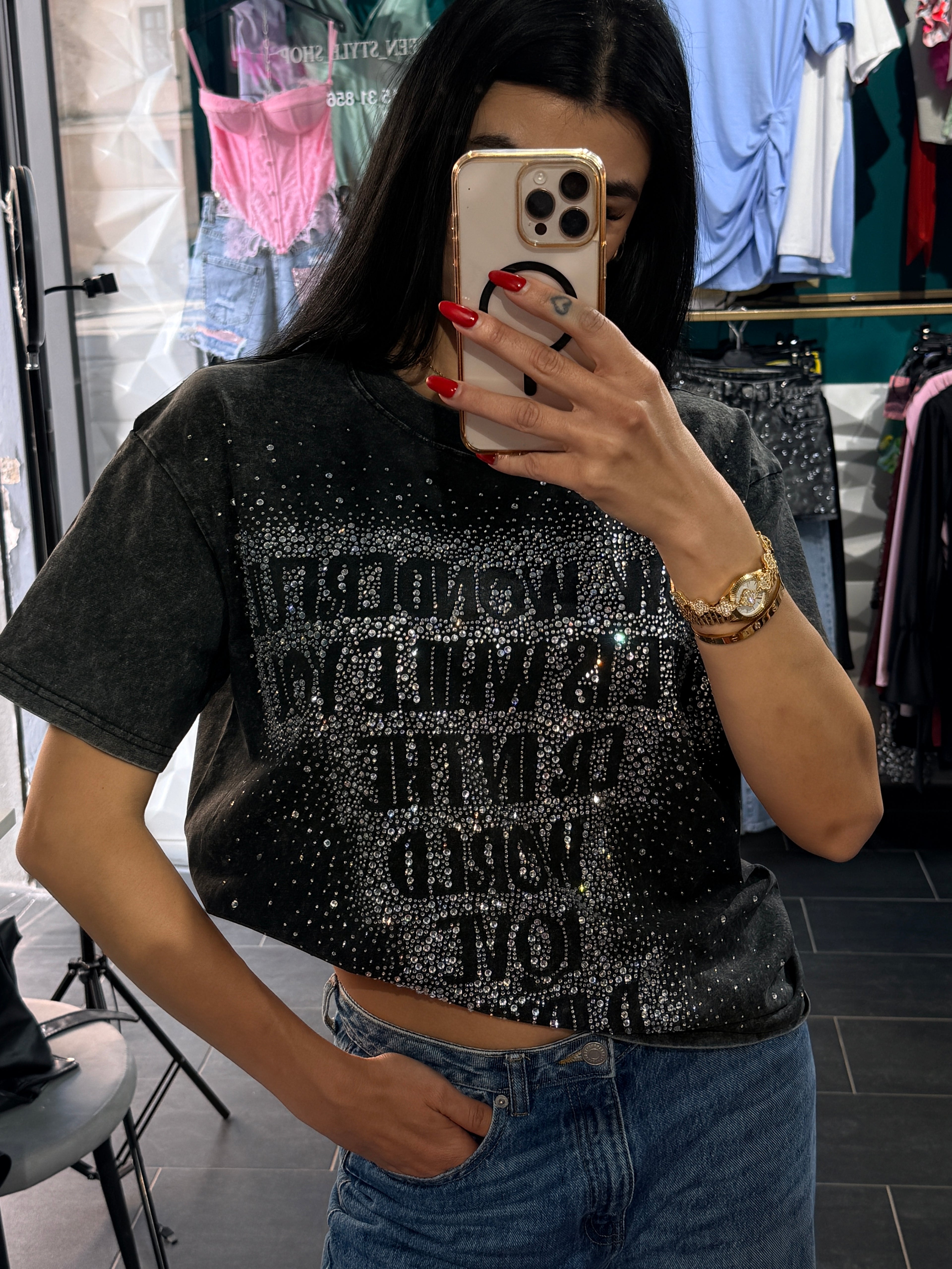 T-Shirt "How Wonderful Life Is" – Edizione Strass