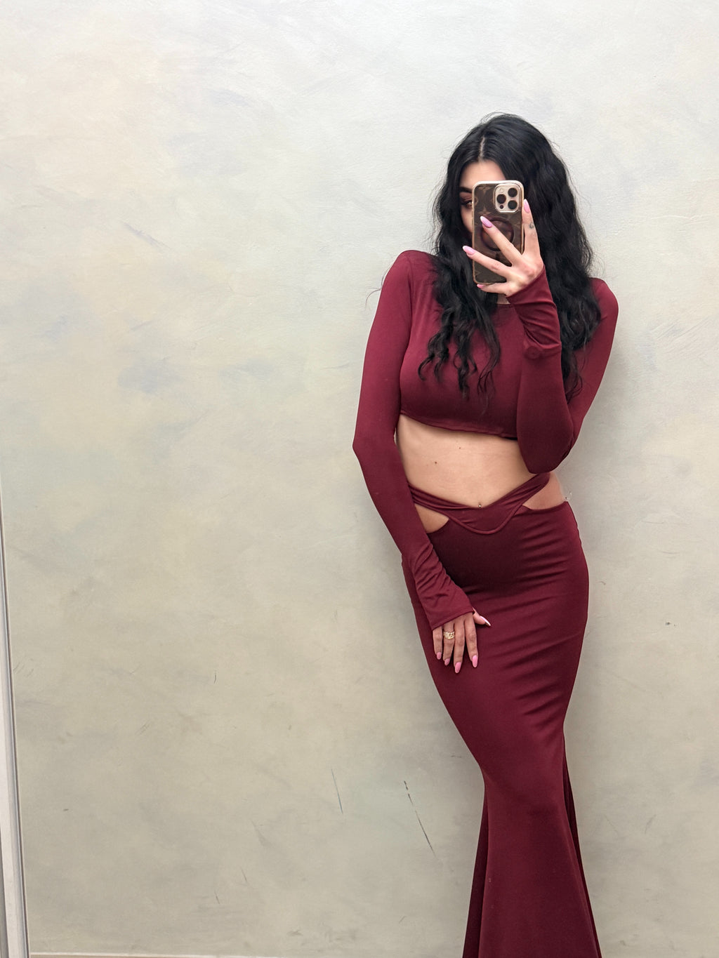 Set Coordinato "Midnight Siren" – Crop Top & Gonna a Sirena