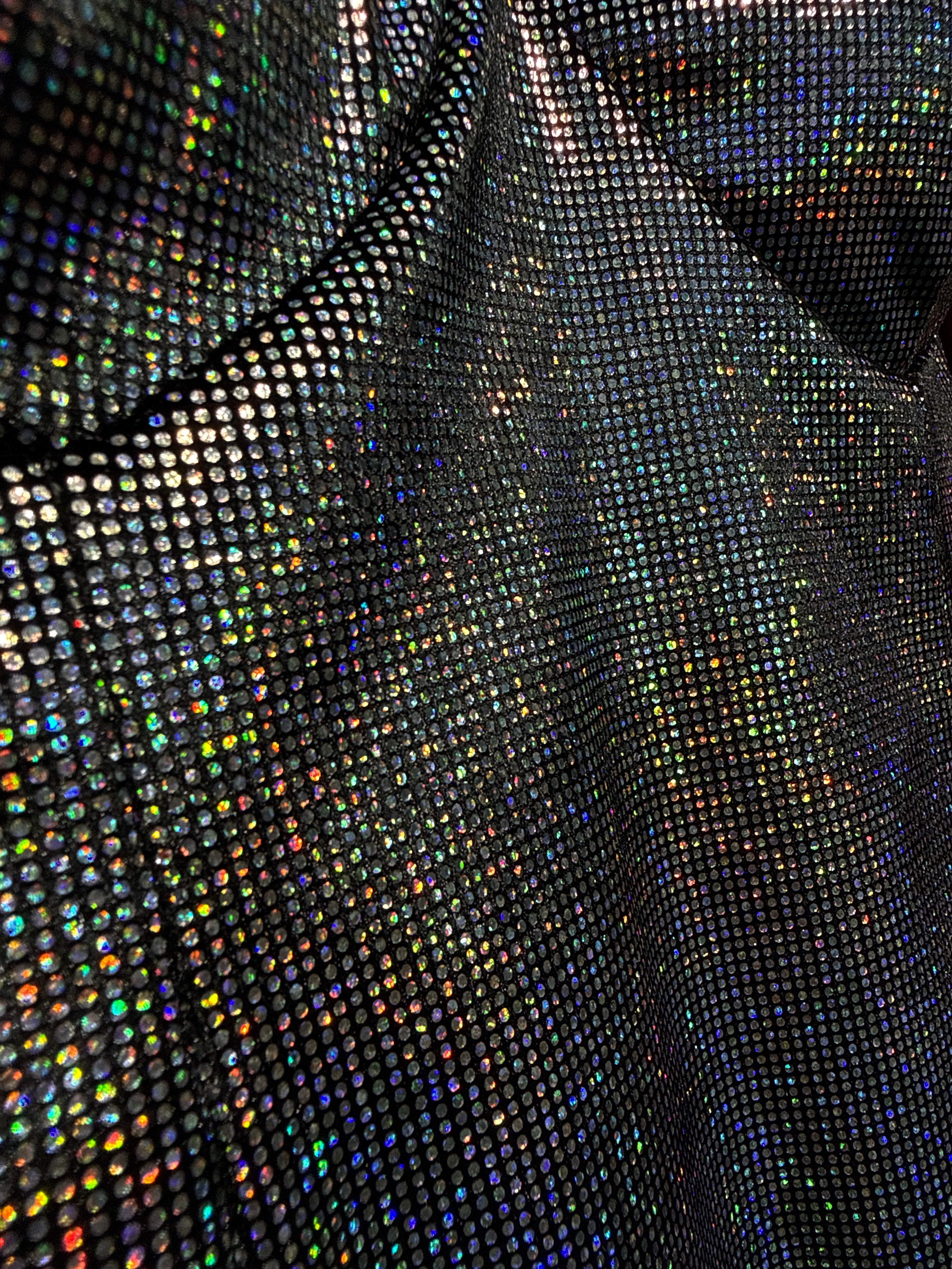 Mini Abito Scintillante Effetto Olografico