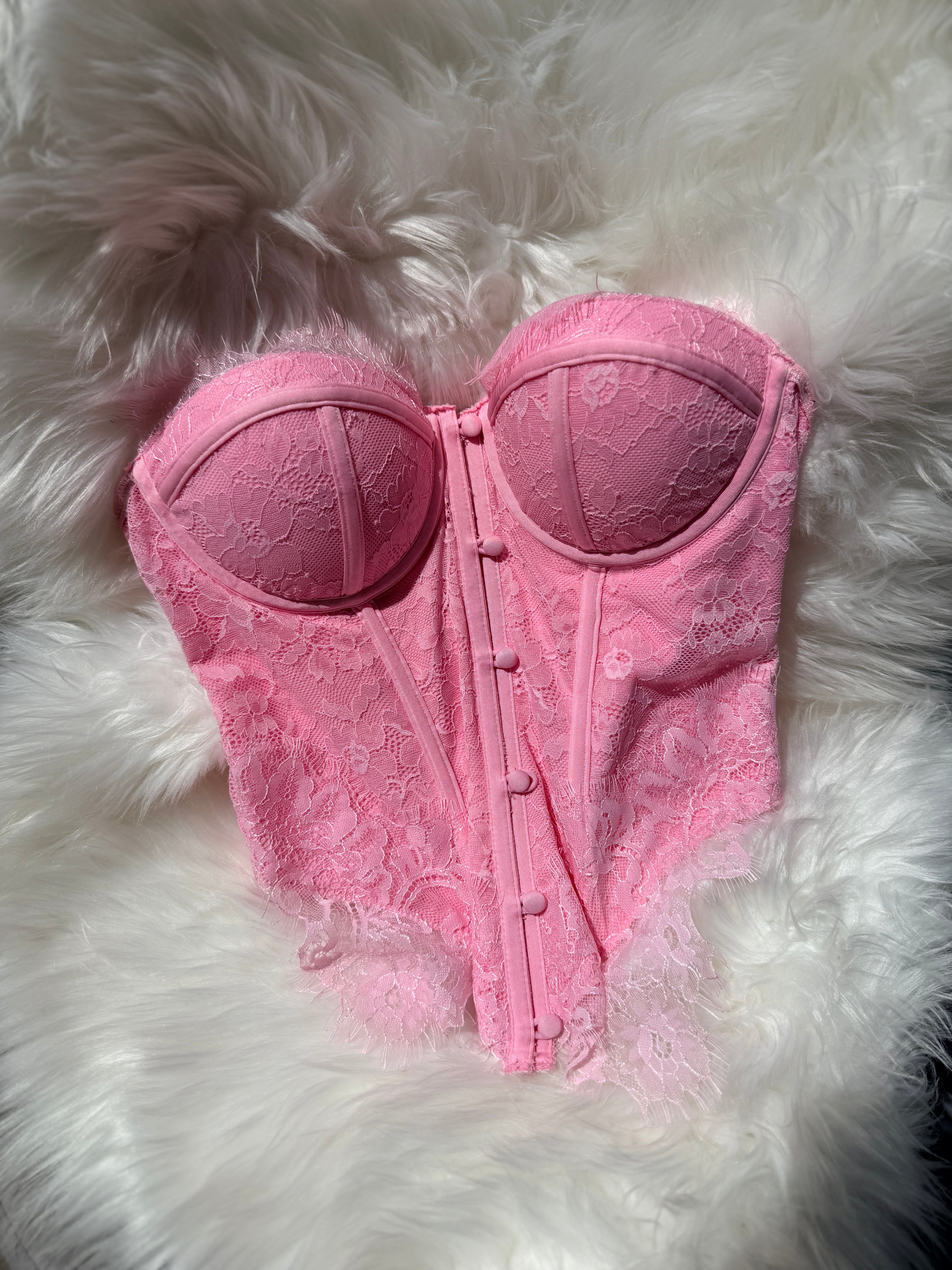 Corsetto Bralette in Pizzo Floreale – Eleganza Senza Tempo