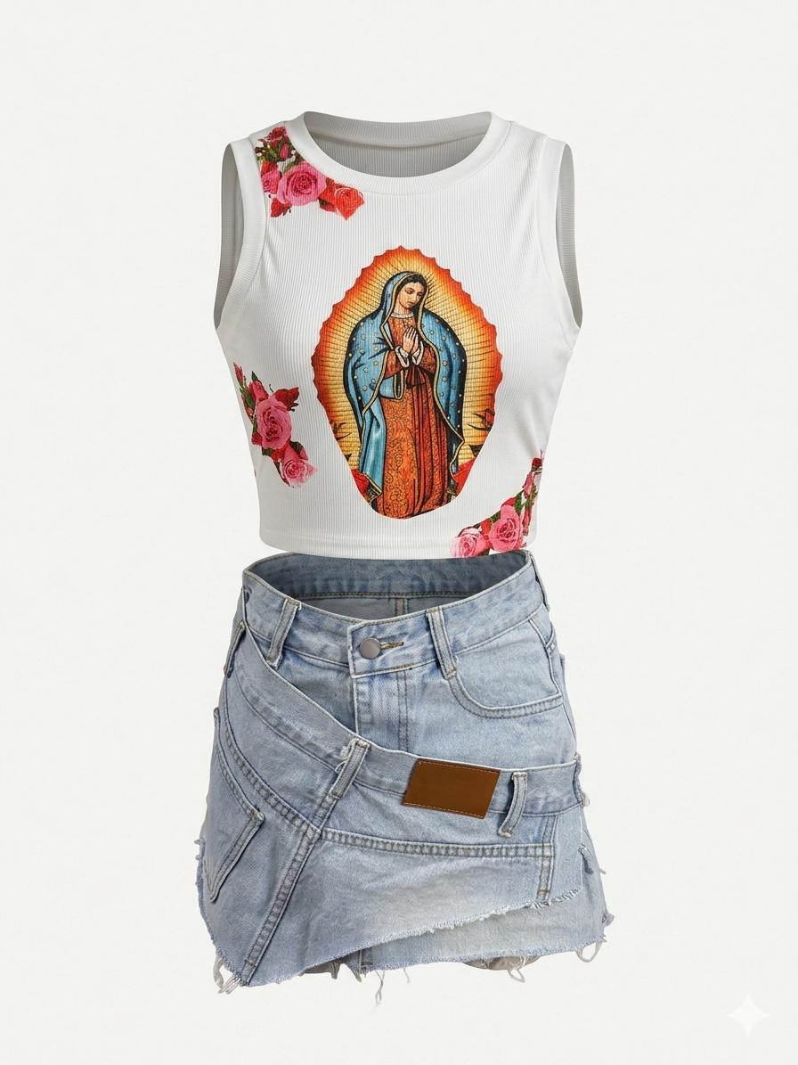 Top a Costine "Iconic Rose" – Stile Urban & Bold