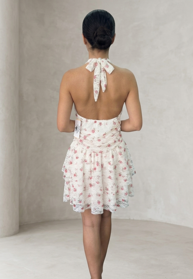 Romantic Rose in Pizzo con Schiena Scoperta