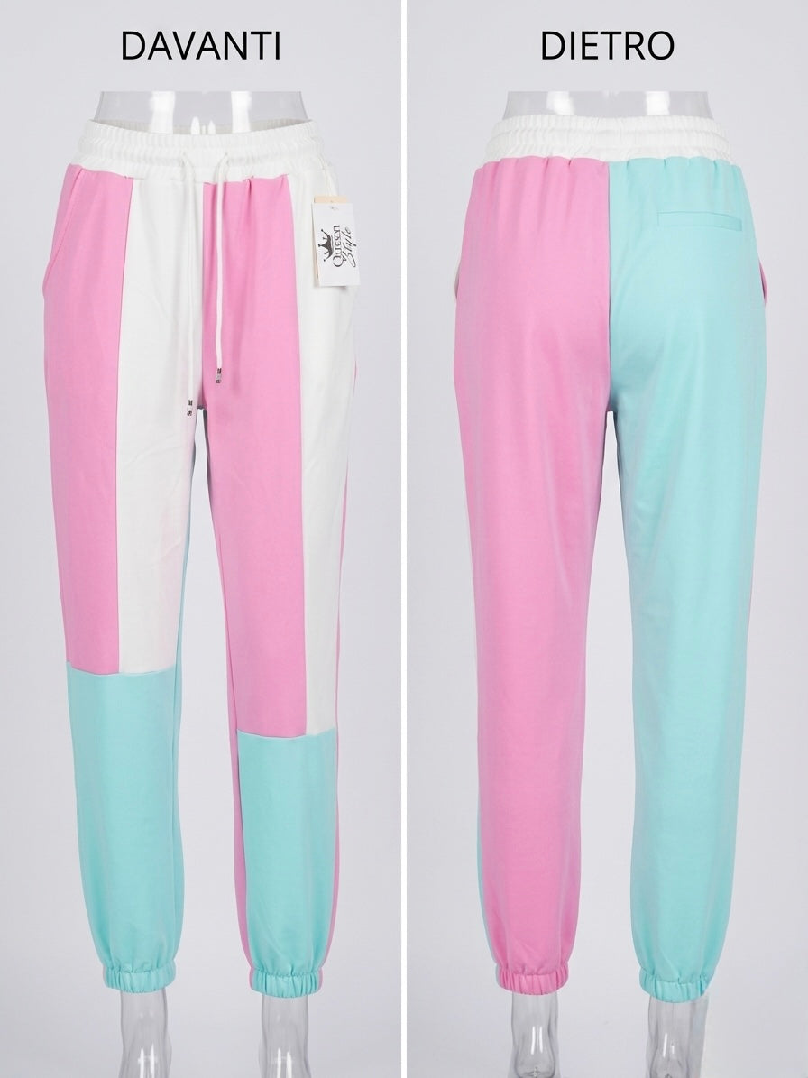 Pantaloni Jogger Multicolor "Color Block" – Comfort & Style
