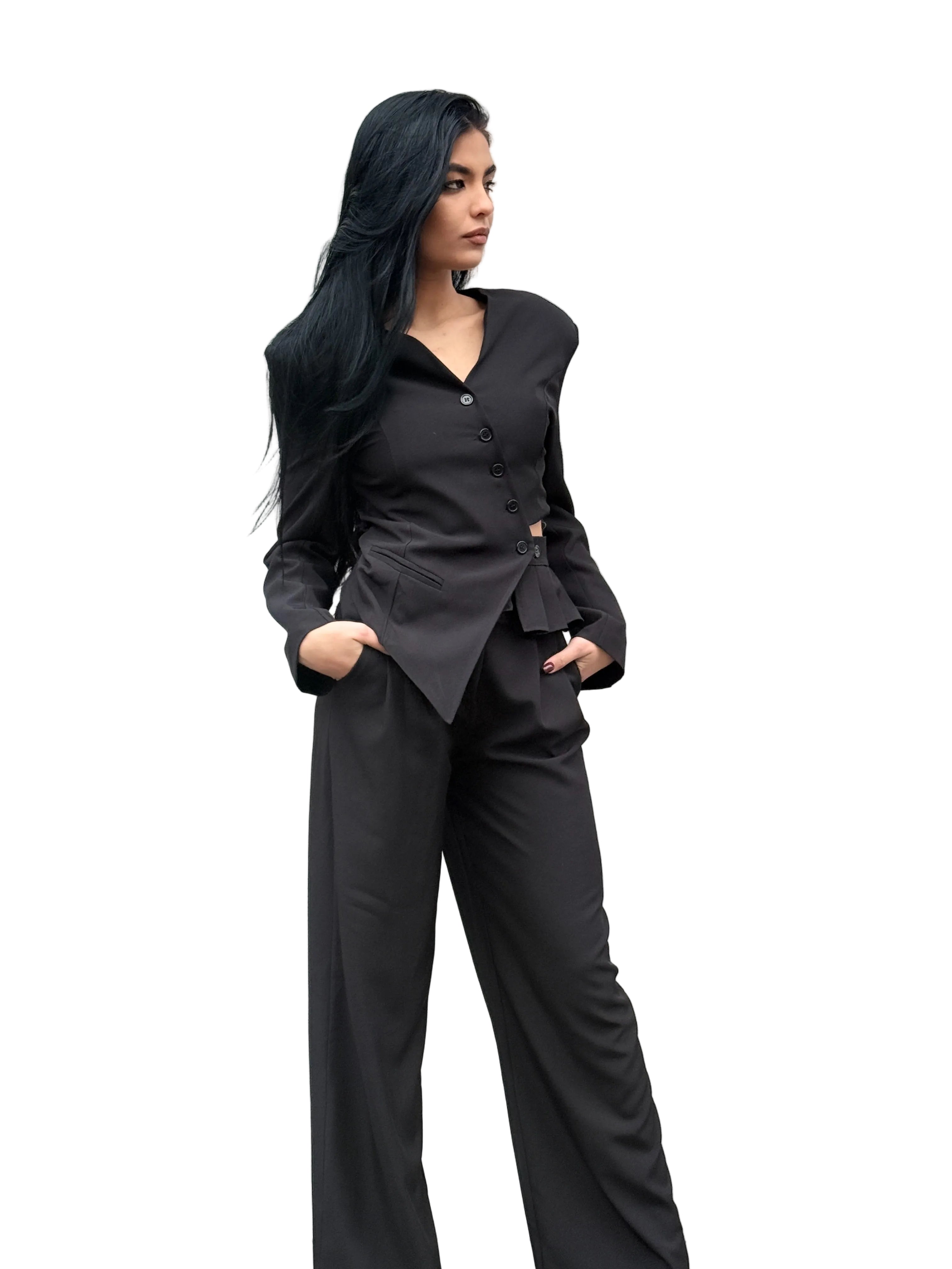 Tailleur Avant-Garde Asimmetrico – Black Editorial Set