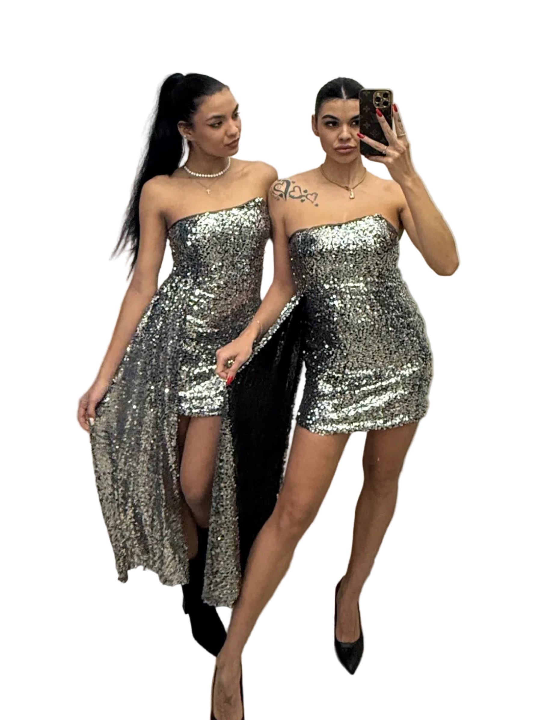 Mini Dress "Sparkle" con Drappeggio