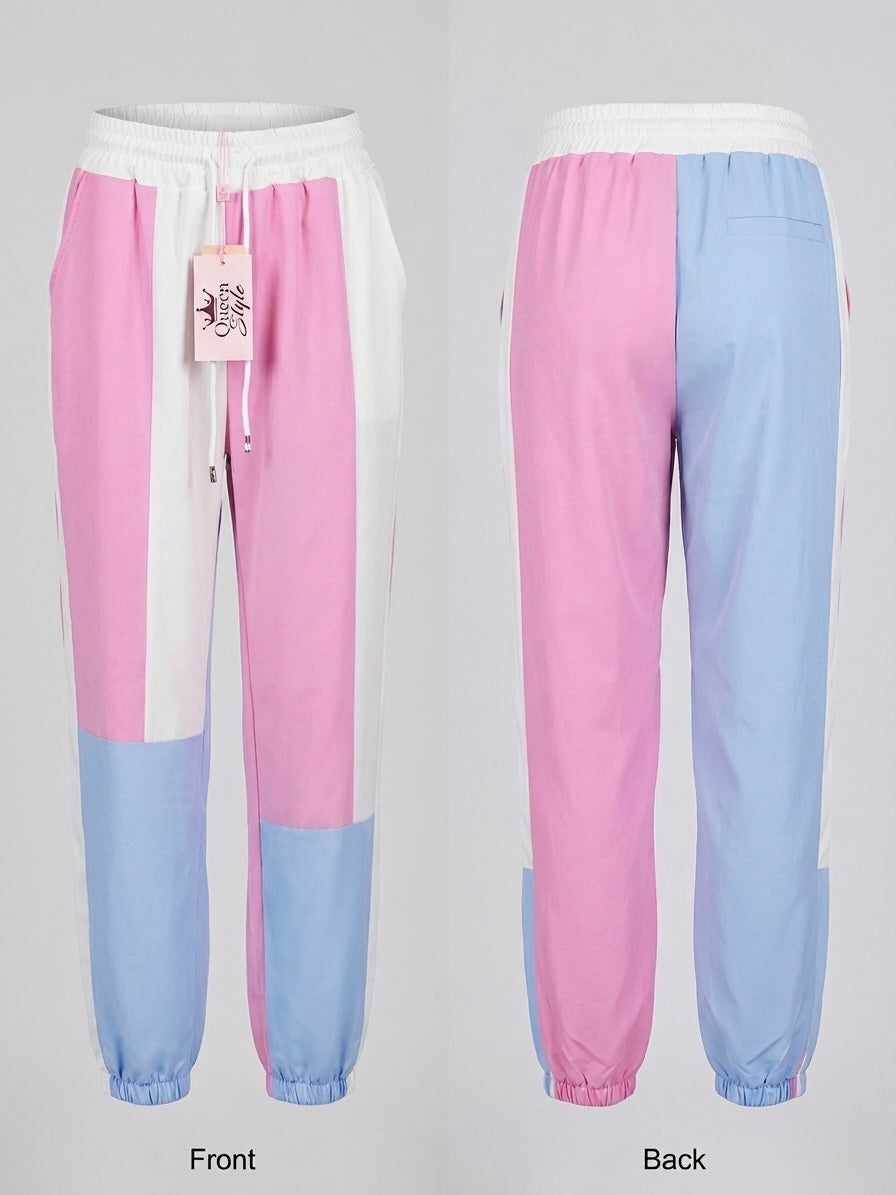 Pantaloni Jogger Multicolor "Color Block" – Comfort & Style