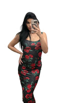 Abito Midi "Rose Noir" – Eleganza Elasticizzata