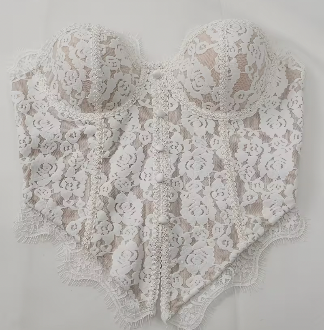 Corsetto in Pizzo Floreale – Eleganza Romantica