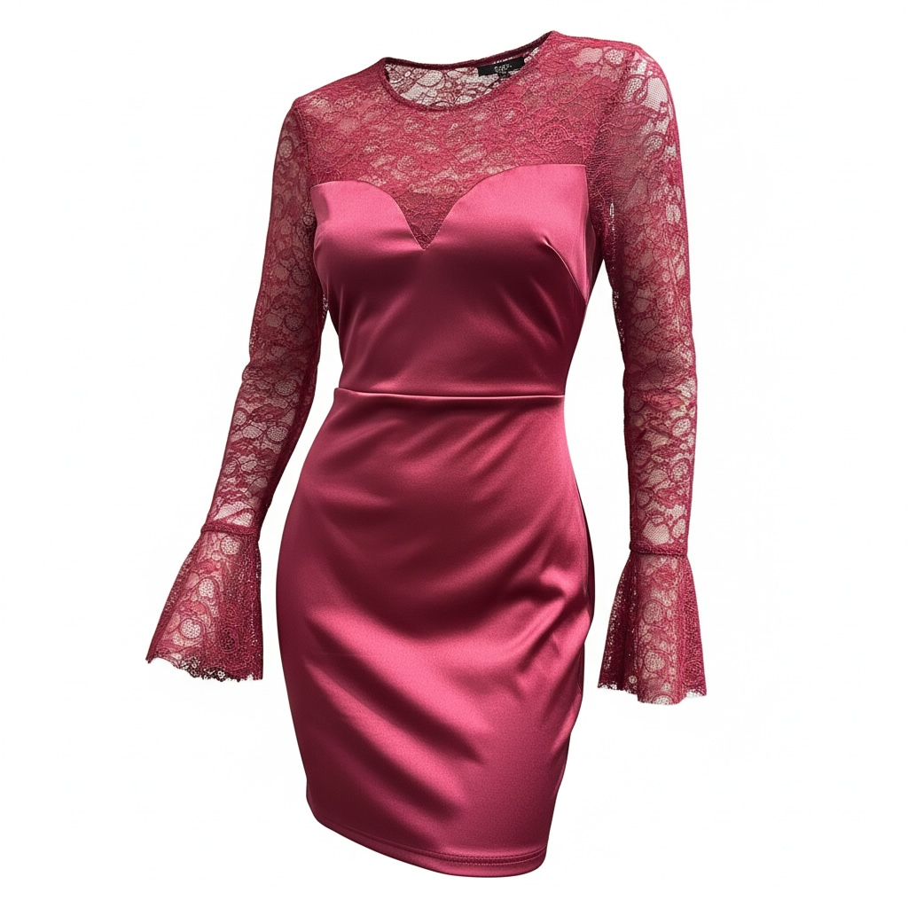 Abito Mini "Amelie" – Eleganza in Pizzo e Satin