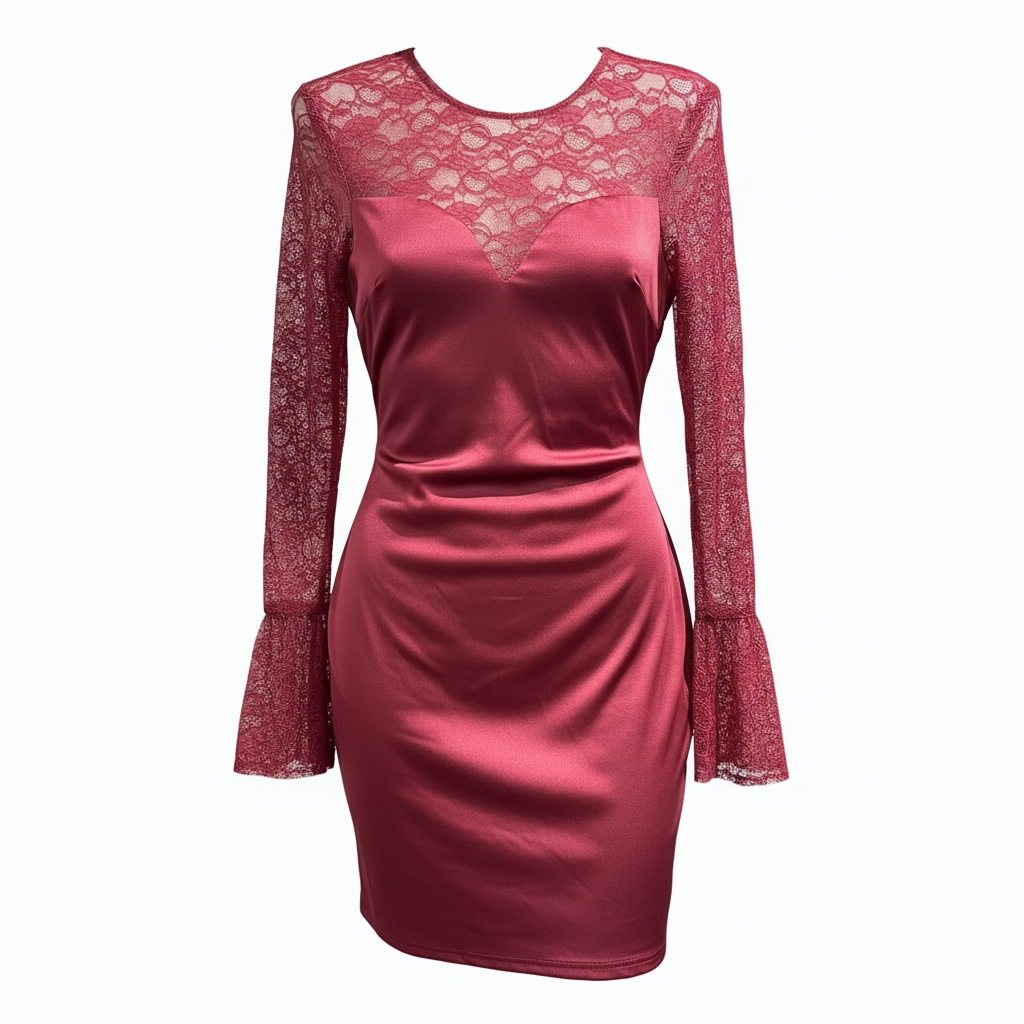 Abito Mini "Amelie" – Eleganza in Pizzo e Satin