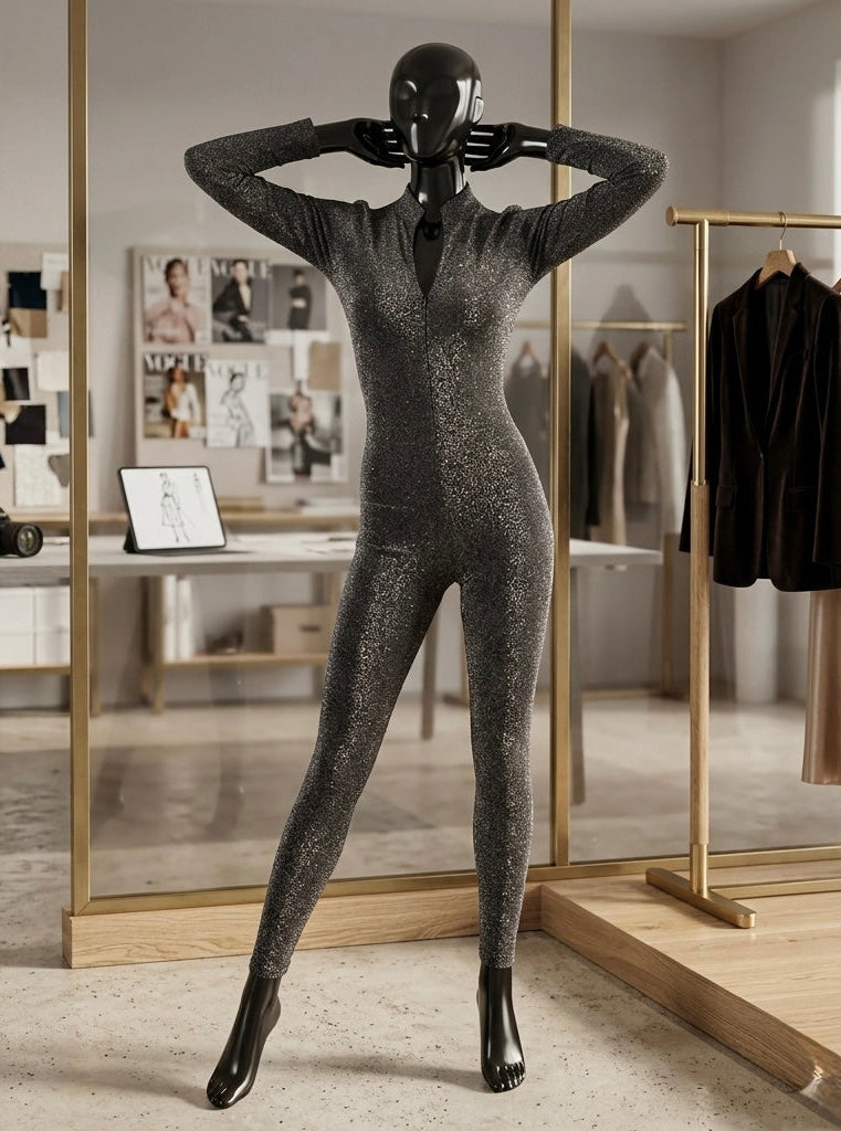 Tuta Intera "Sparkle Night" – Elasticizzata con Zip